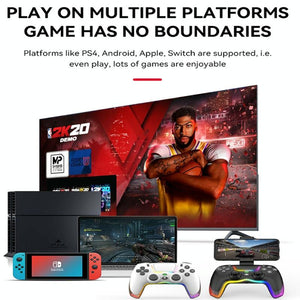 Wireless Bluetooth Grip for PS4 | Dazzling Colour Light | Pink