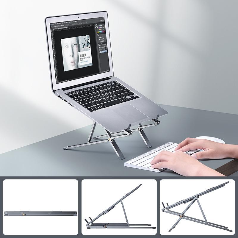 Adjustable Aluminum Laptop Cooling Bracket | Desktop | Silver