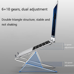 Adjustable Aluminum Laptop Cooling Bracket | Desktop | Silver