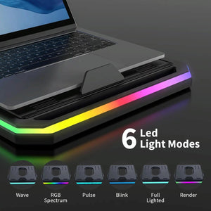 Adjustable Laptop Stand with 9 Levels of Lighting | Pink