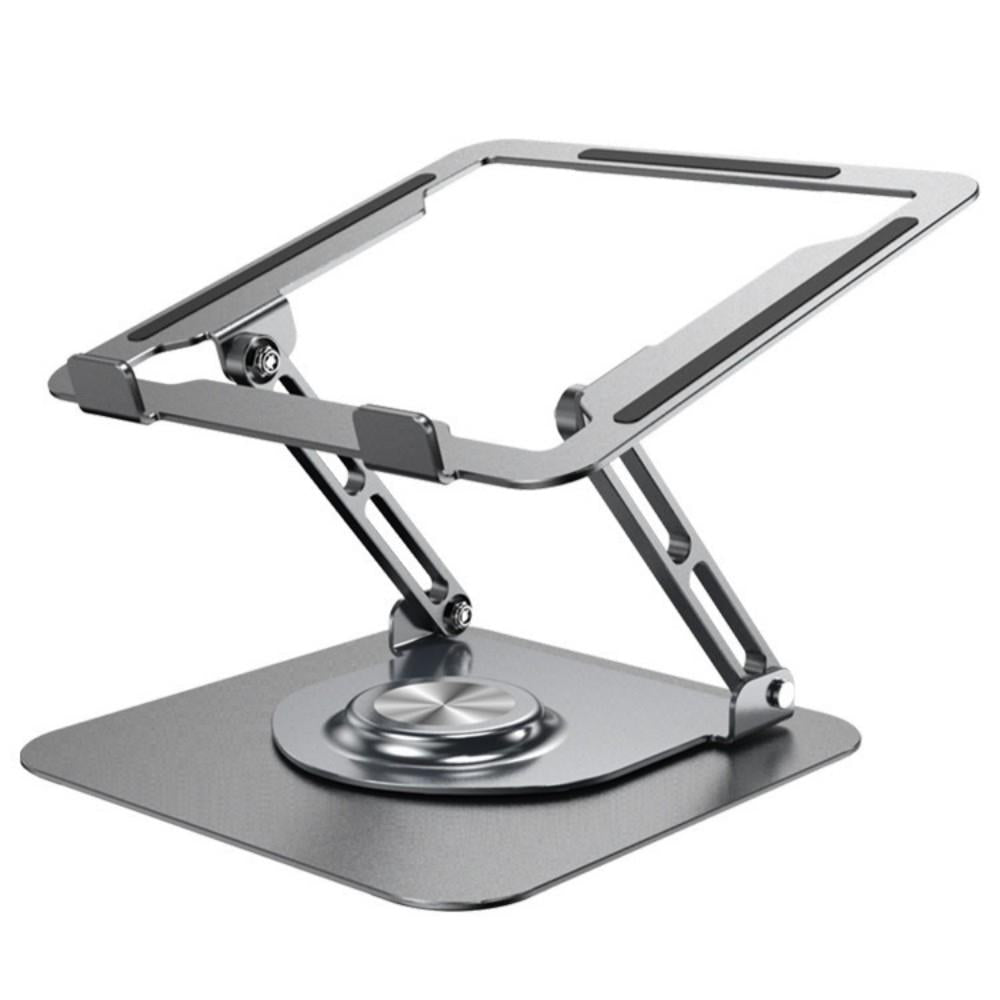 360° Rotating Laptop Stand | Foldable Aluminum Bracket | Silver