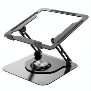 360° Rotating Laptop Stand | Foldable Aluminum Bracket | Silver