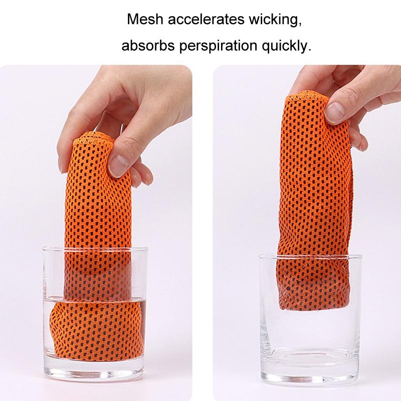 Portable Quick Dry Sports Towel Set | Silicone Sleeve & Storage Bag | 30X80CM - Orange & 30X80CM