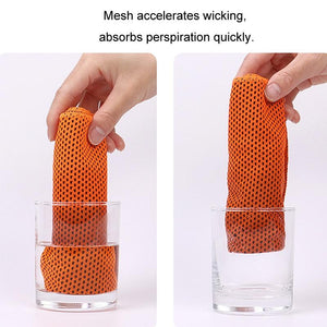 Portable Quick Dry Sports Towel Set | Silicone Sleeve & Storage Bag | 30X80CM - Orange & 30X80CM