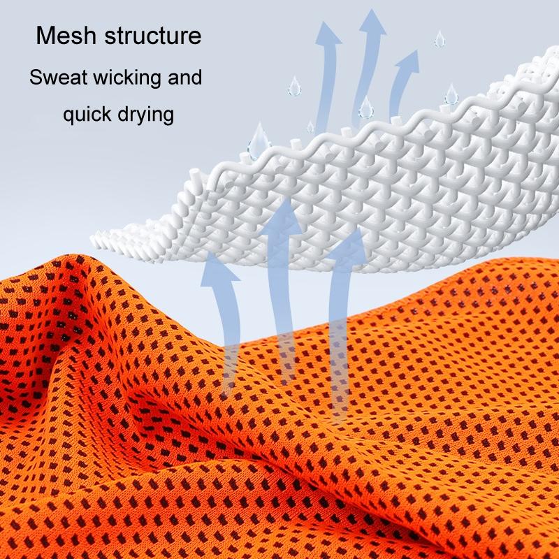 Portable Quick Dry Sports Towel Set | Silicone Sleeve & Storage Bag | 30X80CM - Orange & 30X80CM