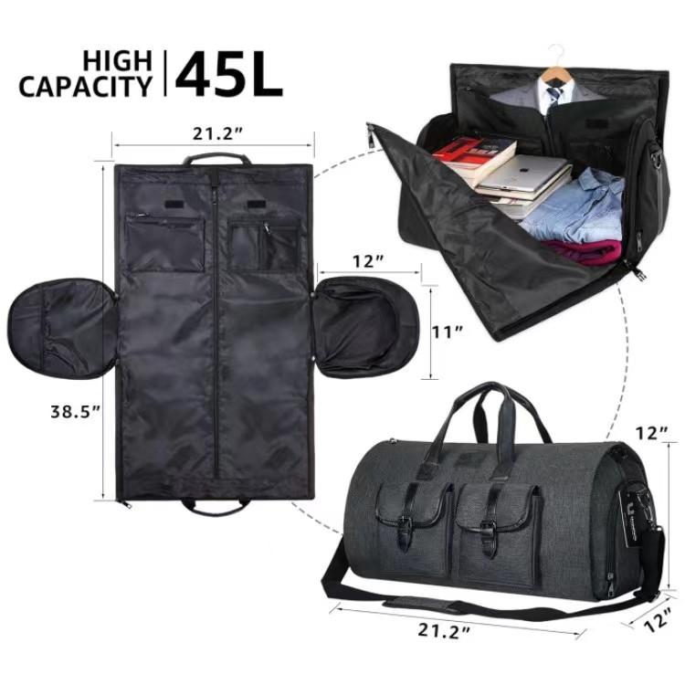 Compact Travel Suit Storage Bag | Foldable | Black
