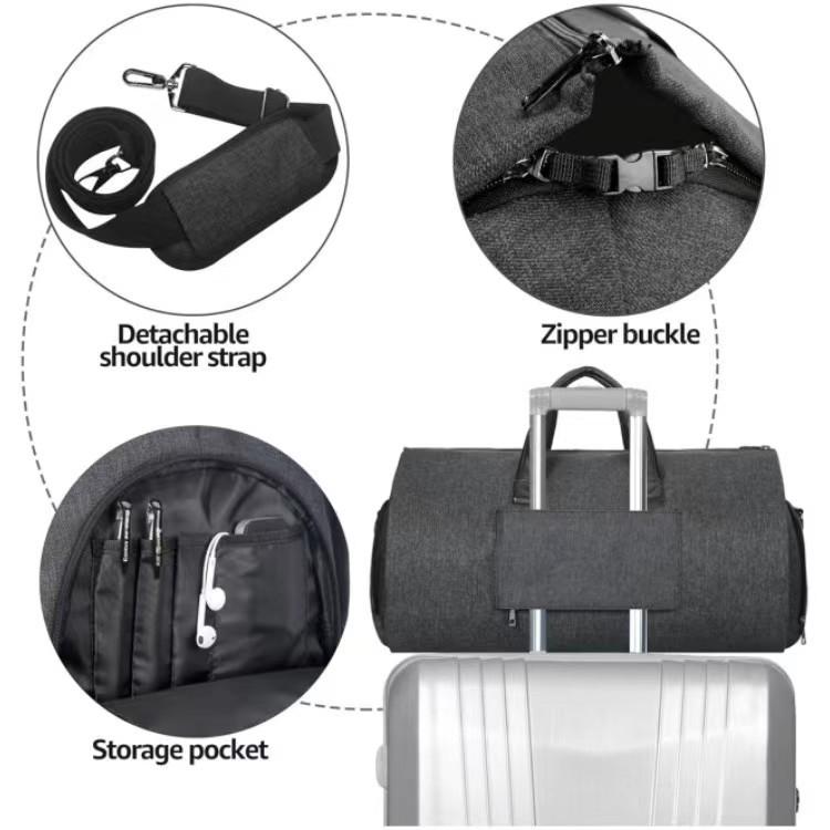 Compact Travel Suit Storage Bag | Foldable | Black