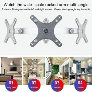 Universal Swivel Wall Mount for Computer Monitors | Silver