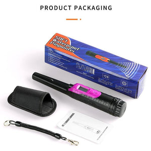 Small Handheld Metal Detector for Outdoor Treasure Hunting | Red & Black