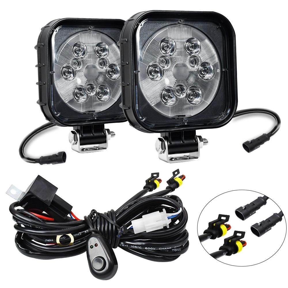 12W LED Work Light | 9-30V | Mixed Light | Round Shape | With Wire Set