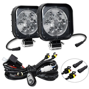 12W LED Work Light | 9-30V | Mixed Light | Round Shape | With Wire Set