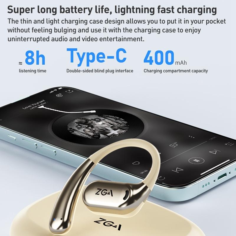 Wireless Bluetooth Earphone | Ear-Mounted | White