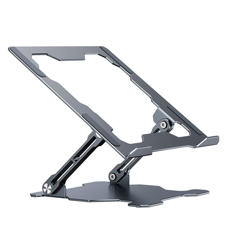 Foldable Laptop Stand | Hollow Design Heat-Dissipating Flat Desktop | Moon Silver
