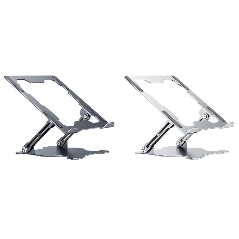 Foldable Laptop Stand | Hollow Design Heat-Dissipating Flat Desktop | Moon Silver