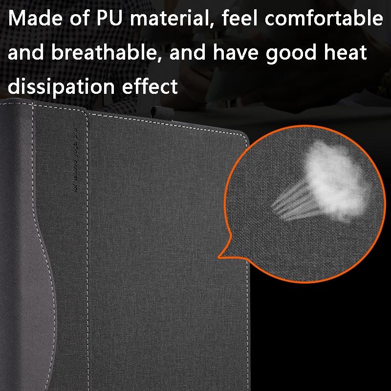 Protective Laptop Case for HP Envy X360 15 | Leather | Black