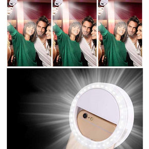 Ring - Shaped Selfie Light for Live Photography | LED Flashlight | Black