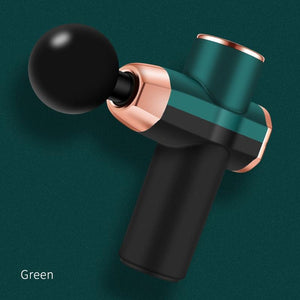 Compact 12V Muscle Relax Massage Gun | Mini Size | Black & Green