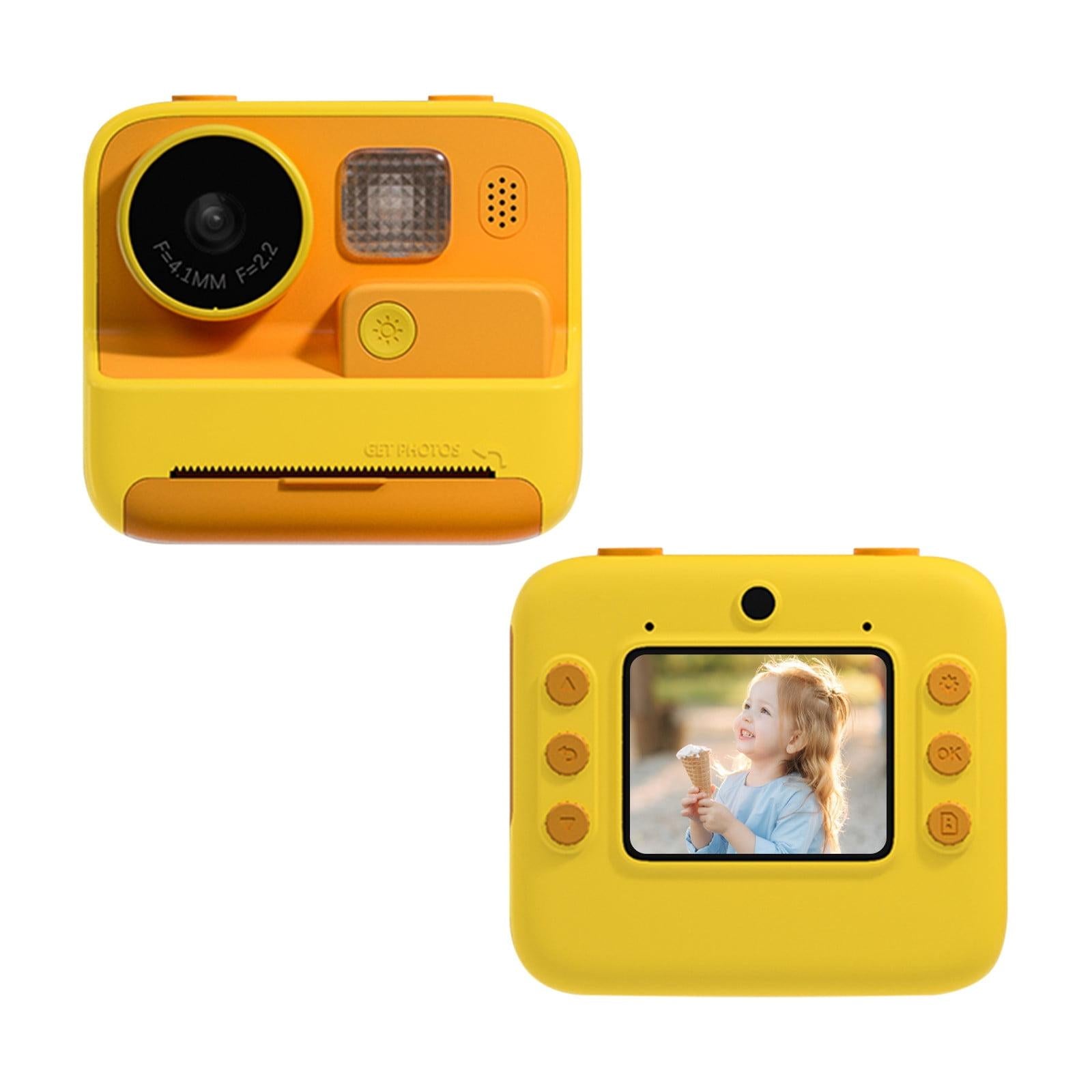 2-Inch Dual Lens Instant Print Camera for Children | 4800W Pixel | Without Memory Card | Yellow