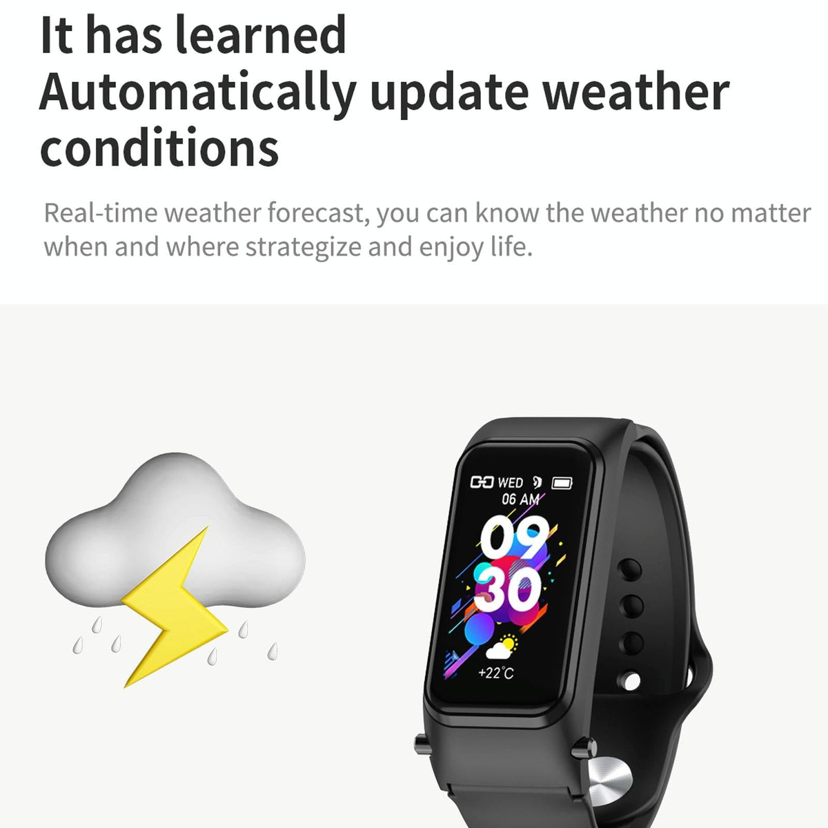 Bluetooth Smart Bracelet | HD Screen | Rose Gold