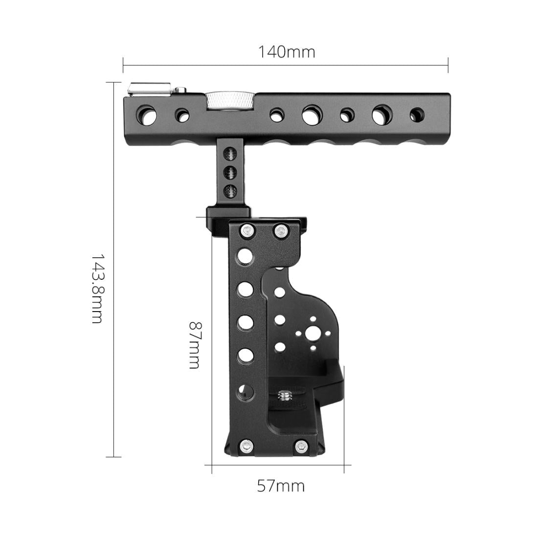 Video Camera Cage Stabilizer with Handle for Sony A6600 | Black