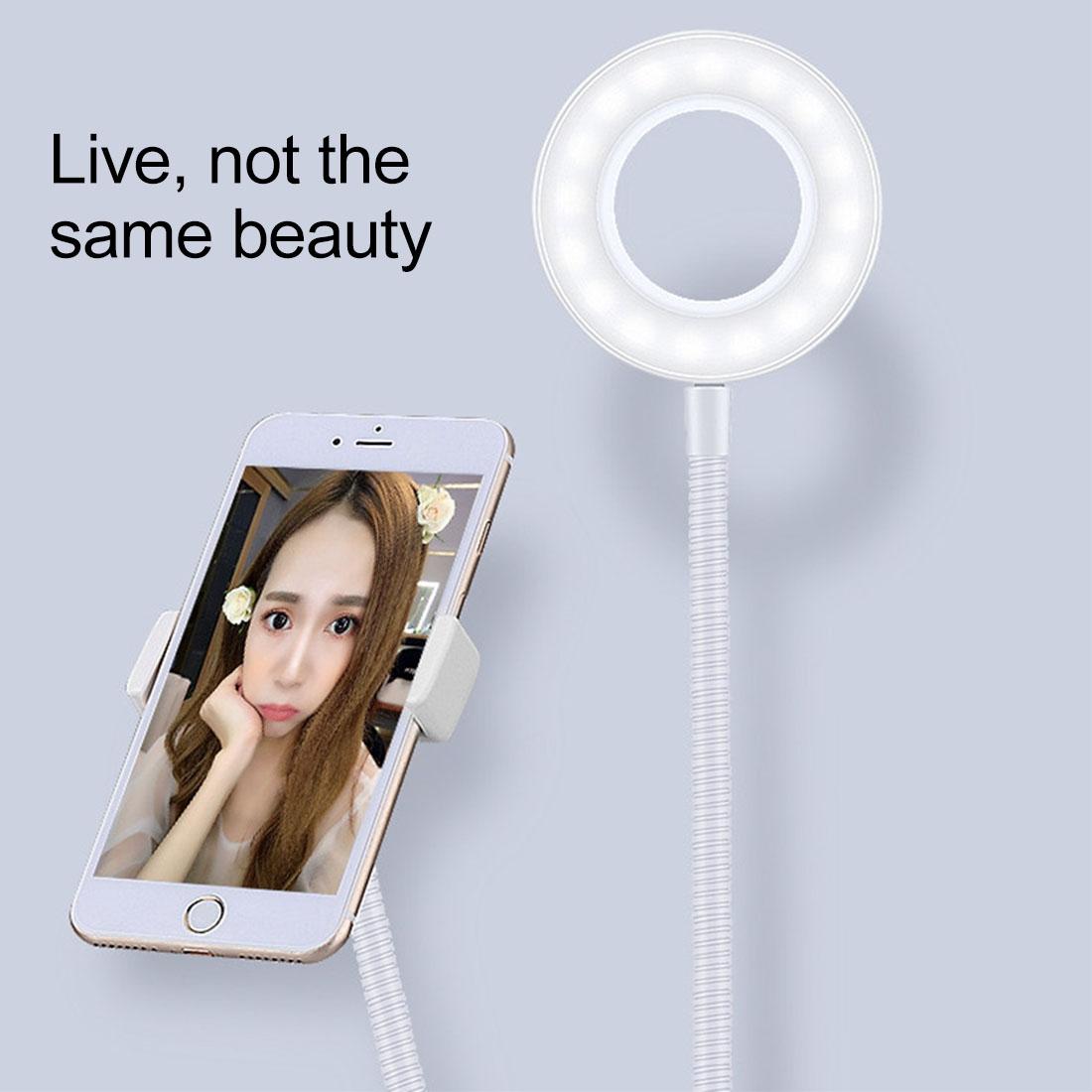 Universal Cell Phone Holder with Selfie Ring Light for Studio Recording & Live Broadcast | Black