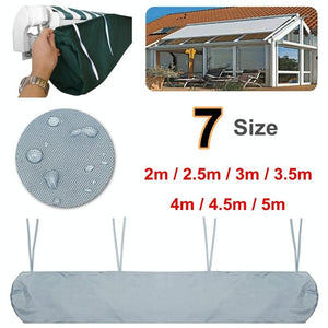 Waterproof Retractable Canopy | For Outdoor Patio | 2.5m Size | Dustproof Protective Cover | Green