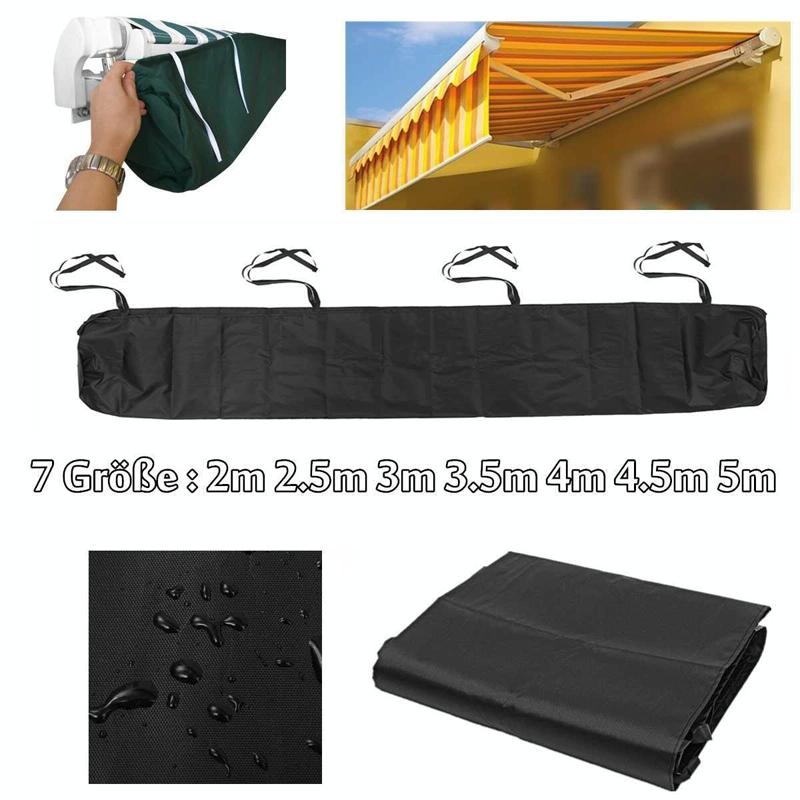 Waterproof Retractable Canopy | For Outdoor Patio | 2.5m Size | Dustproof Protective Cover | Green