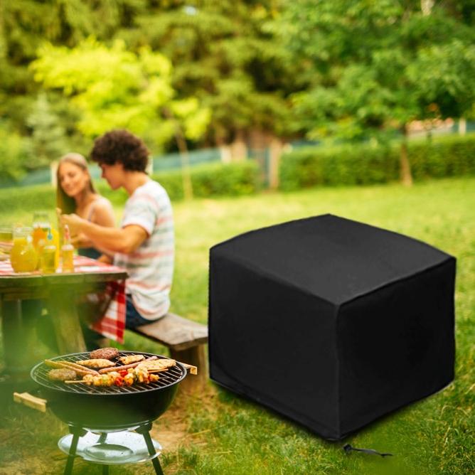 Waterproof Outdoor Furniture Set Cover | Anti-UV Dust-Proof | 210D Oxford Cloth | 325x208x58cm | Black