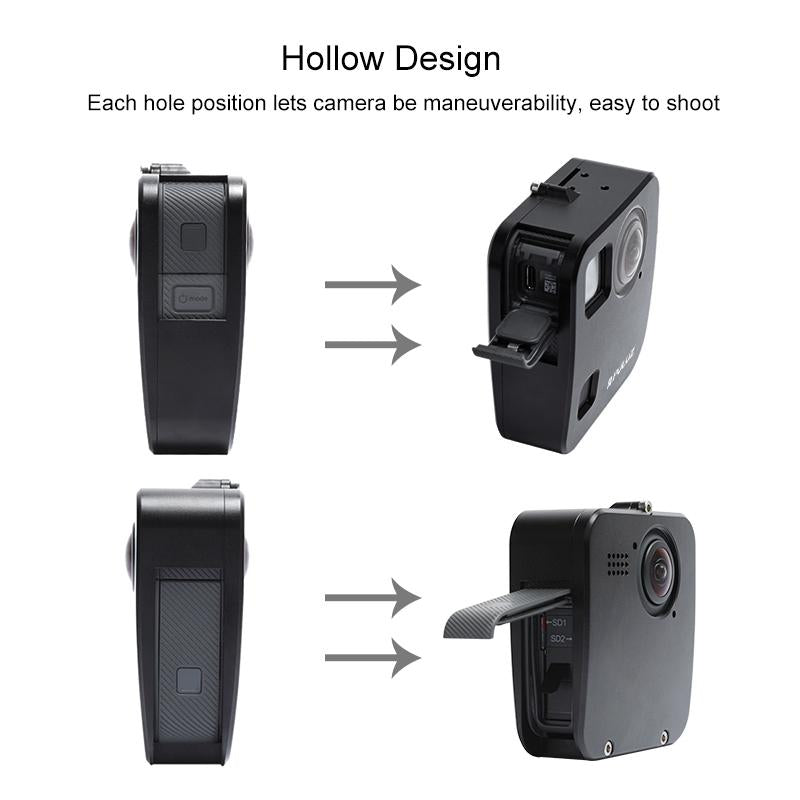 Aluminum Alloy Protective Cage for GoPro Fusion with Mount & Lens Caps