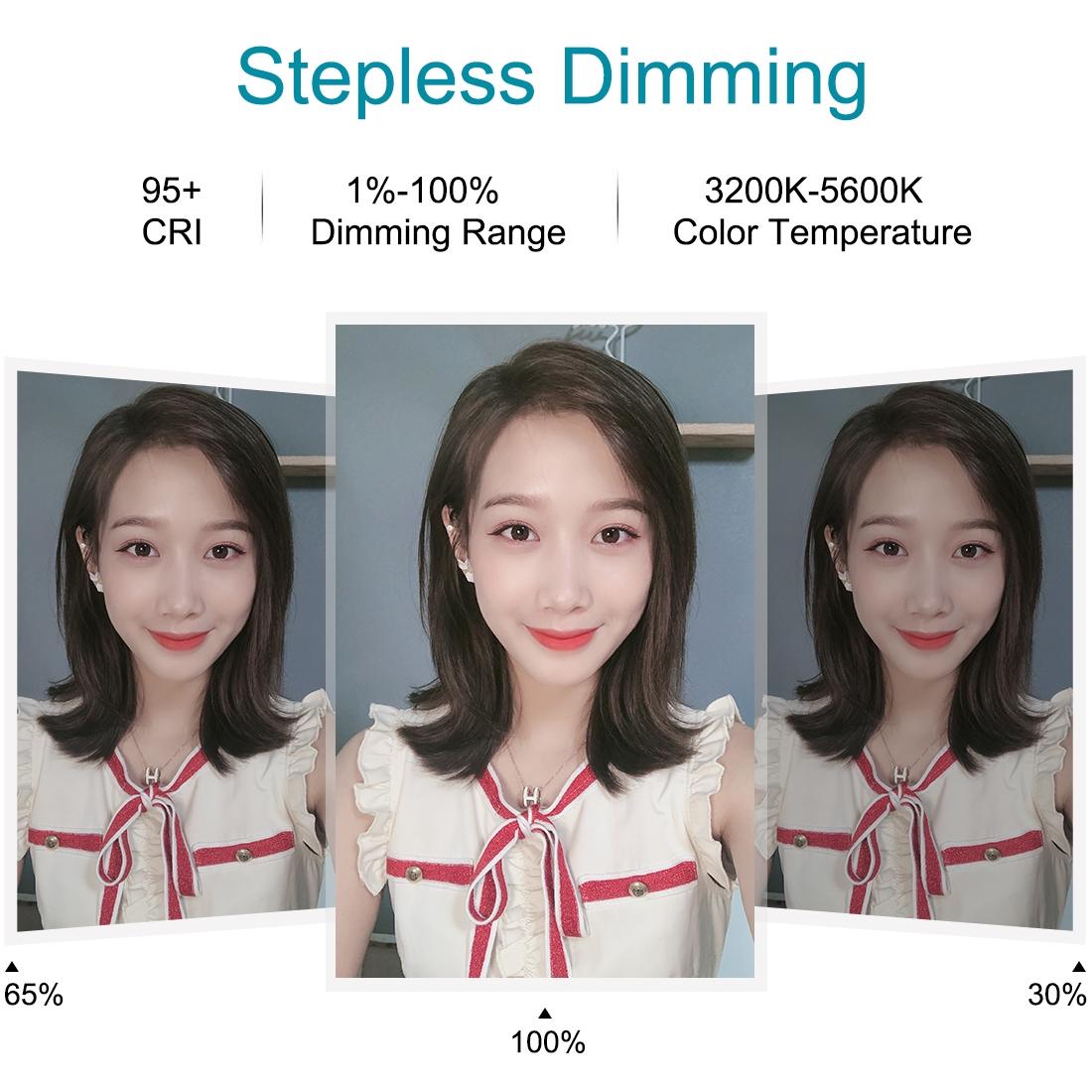 11.8" LED Ring Light Kit with Tripod & Dual Phone Bracket | 3 Modes | Dual Colour Temperature | USB Live Broadcast | Black