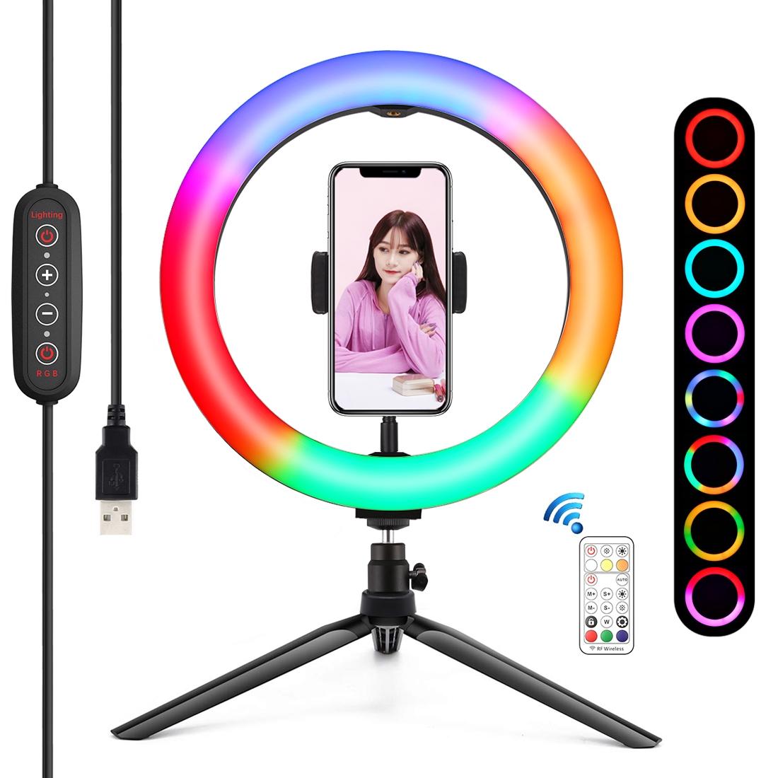 10.2" Marquee LED Beauty Light with Tripod & Remote | Dual - Colour Ring Light for Vlogging & Photography