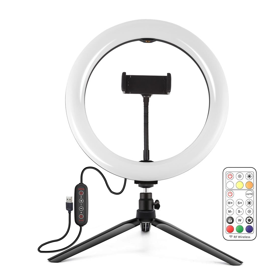 10.2" Marquee LED Beauty Light with Tripod & Remote | Dual - Colour Ring Light for Vlogging & Photography