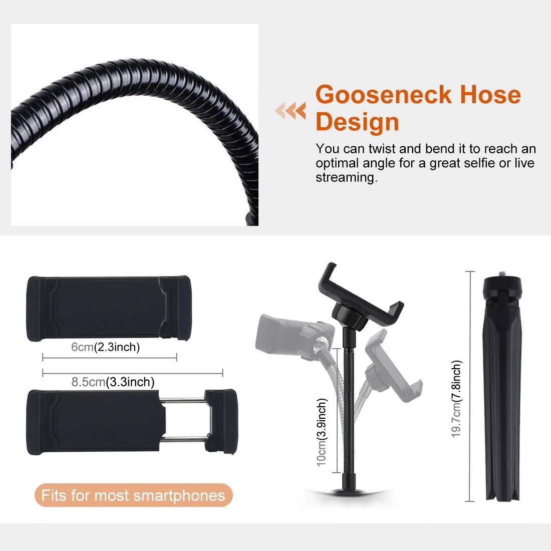 10.2" Marquee LED Beauty Light with Tripod & Remote | Dual - Colour Ring Light for Vlogging & Photography