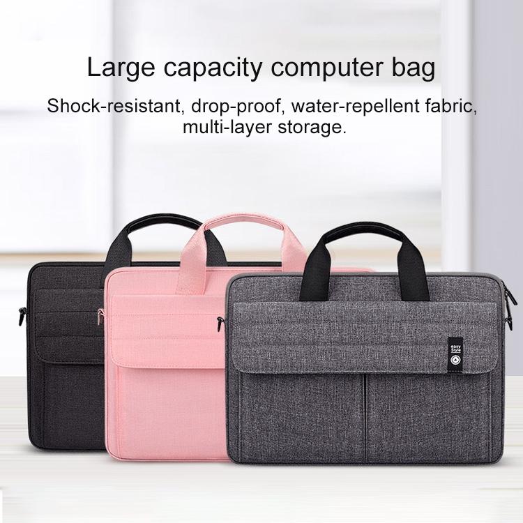 15.4 Inch Laptop Handheld Briefcase Storage Bag | No Shoulder Strap | Grey