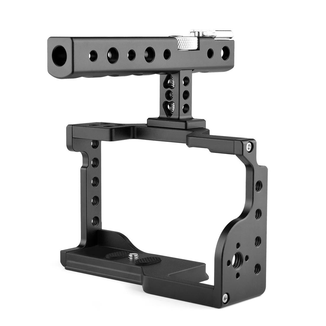 Sony A6600 Video Camera Cage Stabilizer with Handle | Black