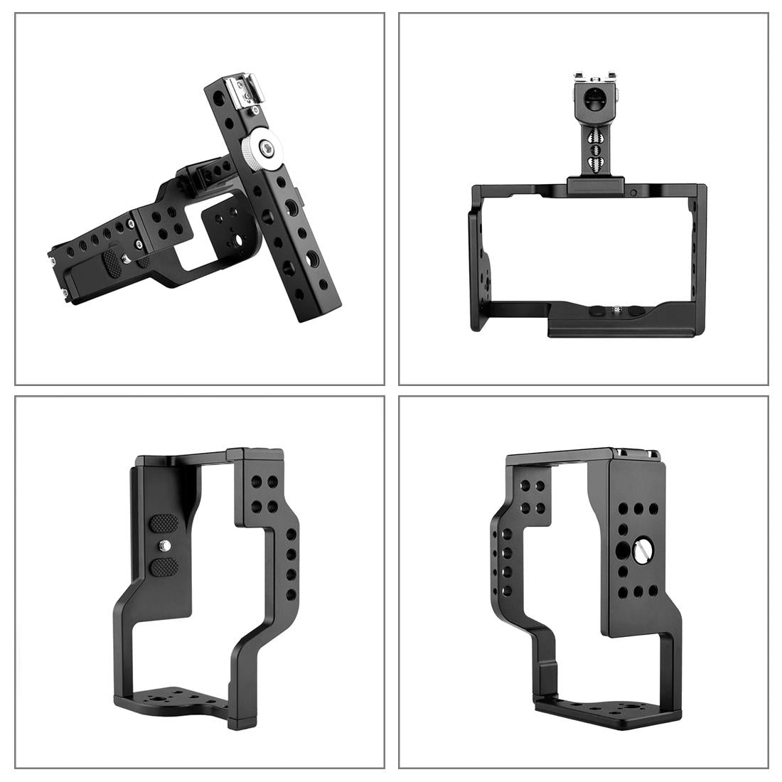 Sony A6600 Video Camera Cage Stabilizer with Handle | Black