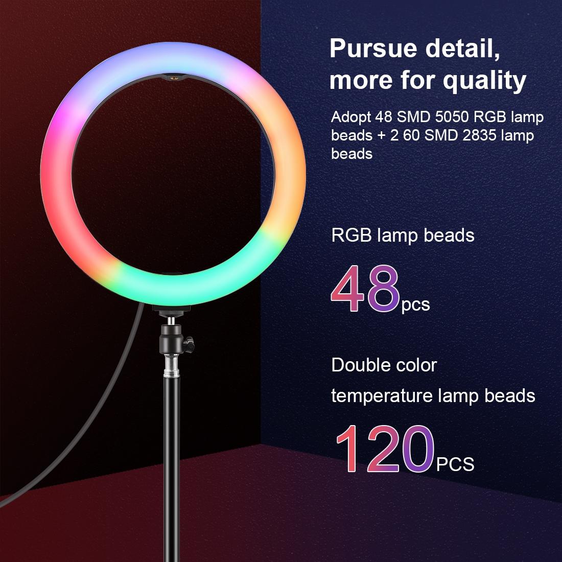 10.2" Curved LED Ring Light with Dual - Colour Temperature | Remote & Tripod