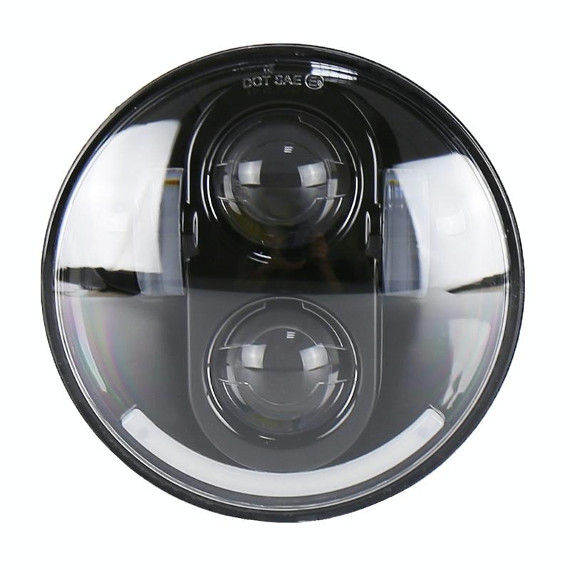 5.75 Inch DC12V 6000K-6500K 40W Car LED Headlight for Harley | Black