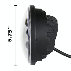 5.75 Inch DC12V 6000K-6500K 40W Car LED Headlight for Harley | Black