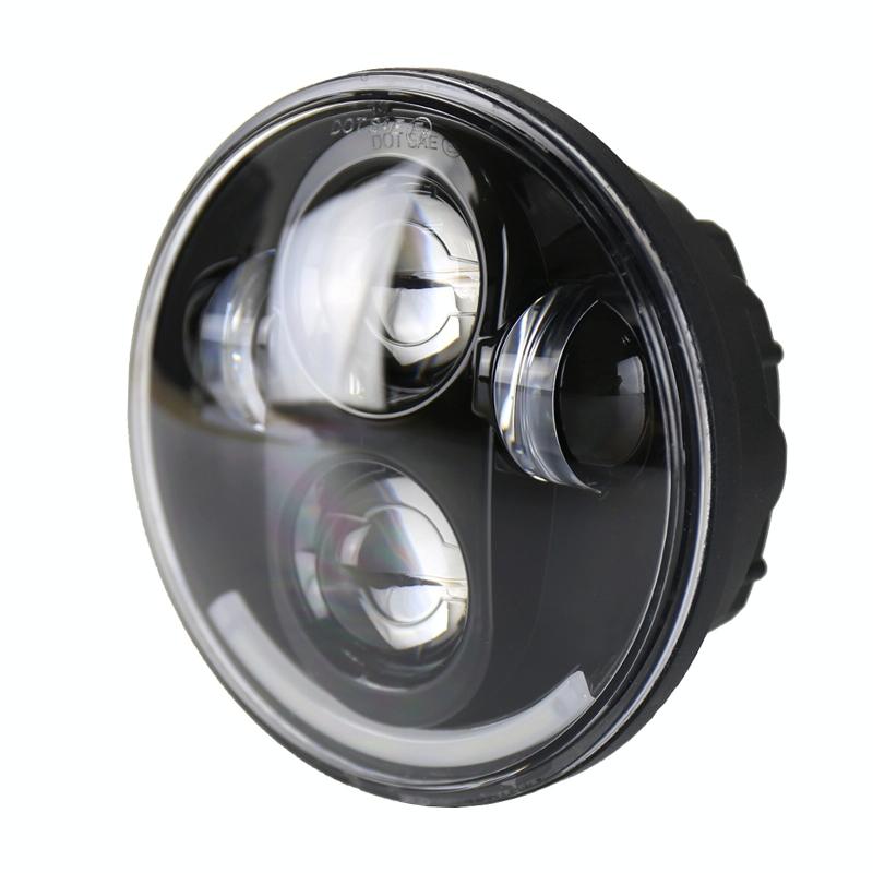 5.75 Inch DC12V 6000K-6500K 40W Car LED Headlight for Harley | Black