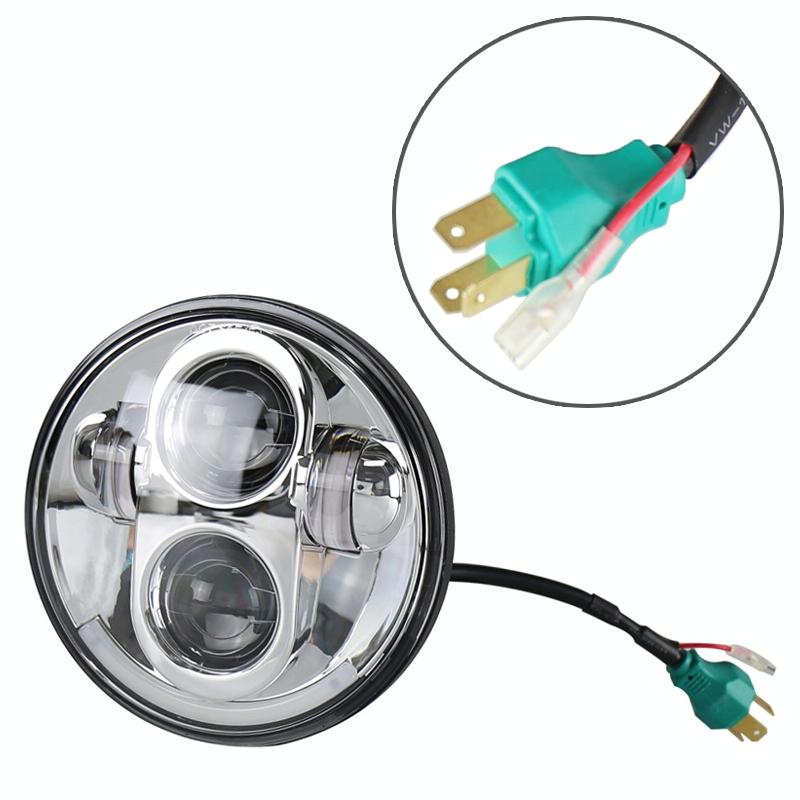 5.75 Inch DC12V 6000K-6500K 40W Car LED Headlight for Harley | Black