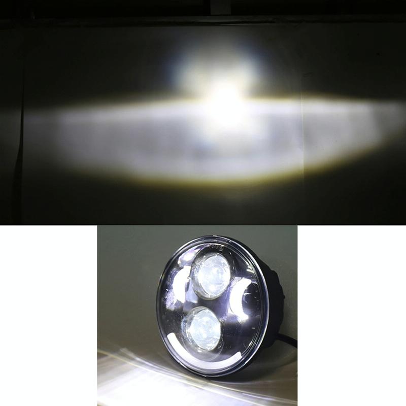 5.75 Inch DC12V 6000K-6500K 40W Car LED Headlight for Harley | Black