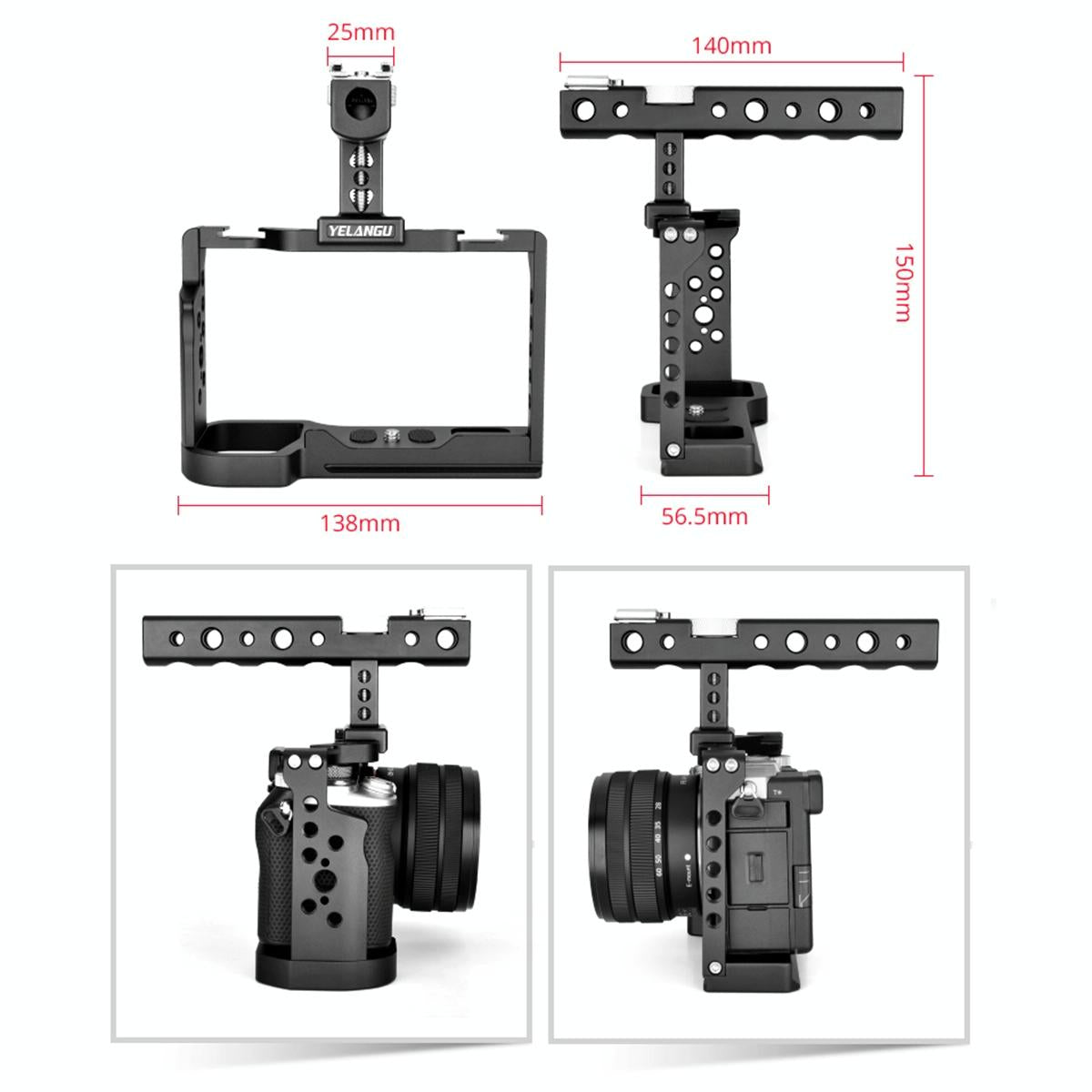 Sony Alpha 7C Video Cage Stabilizer Kit with Handle