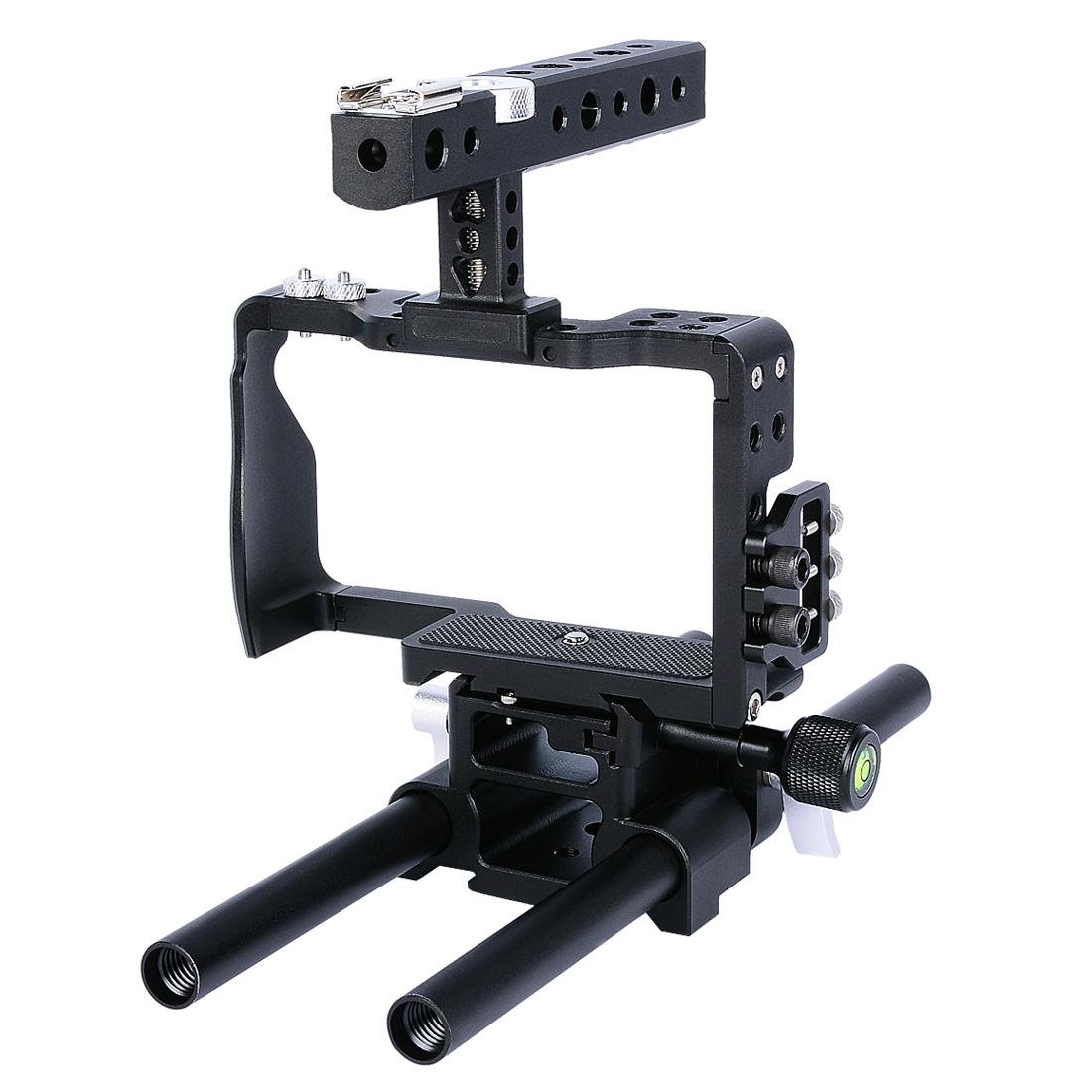 Sony A6000 / A6300 / A6400 / A6500 Camera Cage Stabilizer with Handle | Black