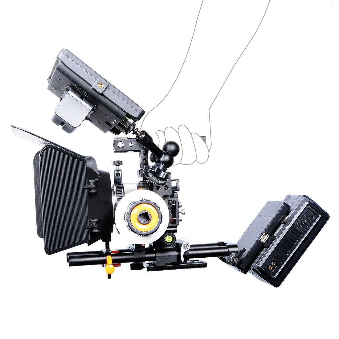 Sony A6000 / A6300 / A6400 / A6500 Camera Cage Stabilizer with Handle | Black