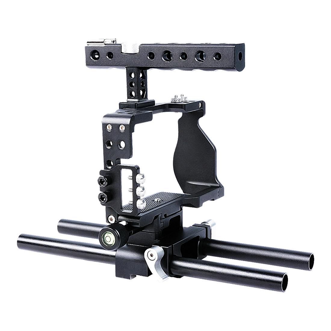 Sony A6000 / A6300 / A6400 / A6500 Camera Cage Stabilizer with Handle | Black