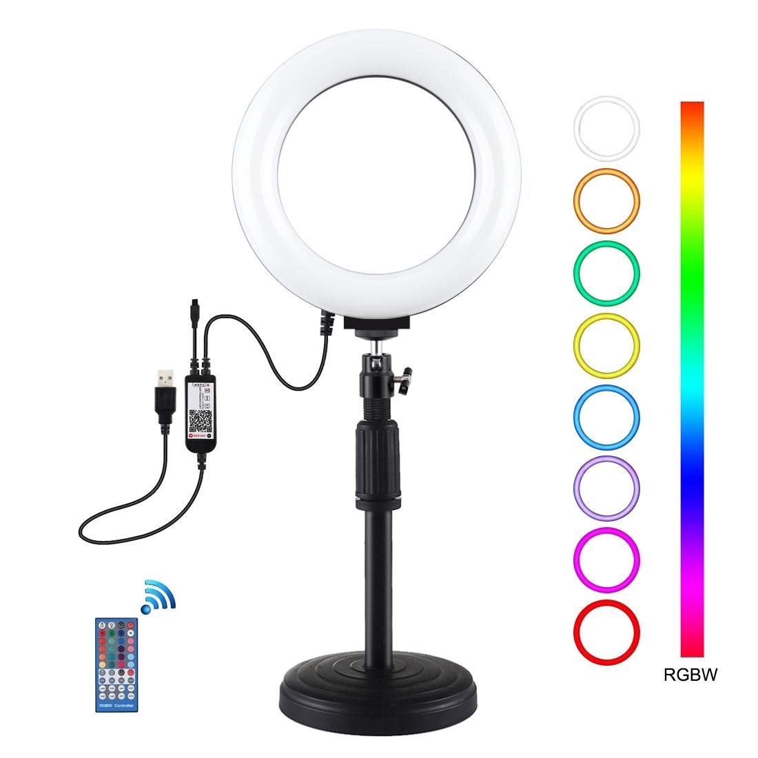 6.2" RGBW LED Ring Light with Remote & Tripod