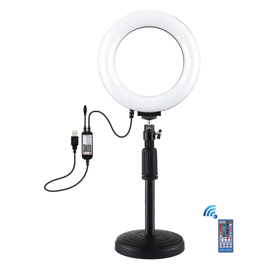 6.2" RGBW LED Ring Light with Remote & Tripod
