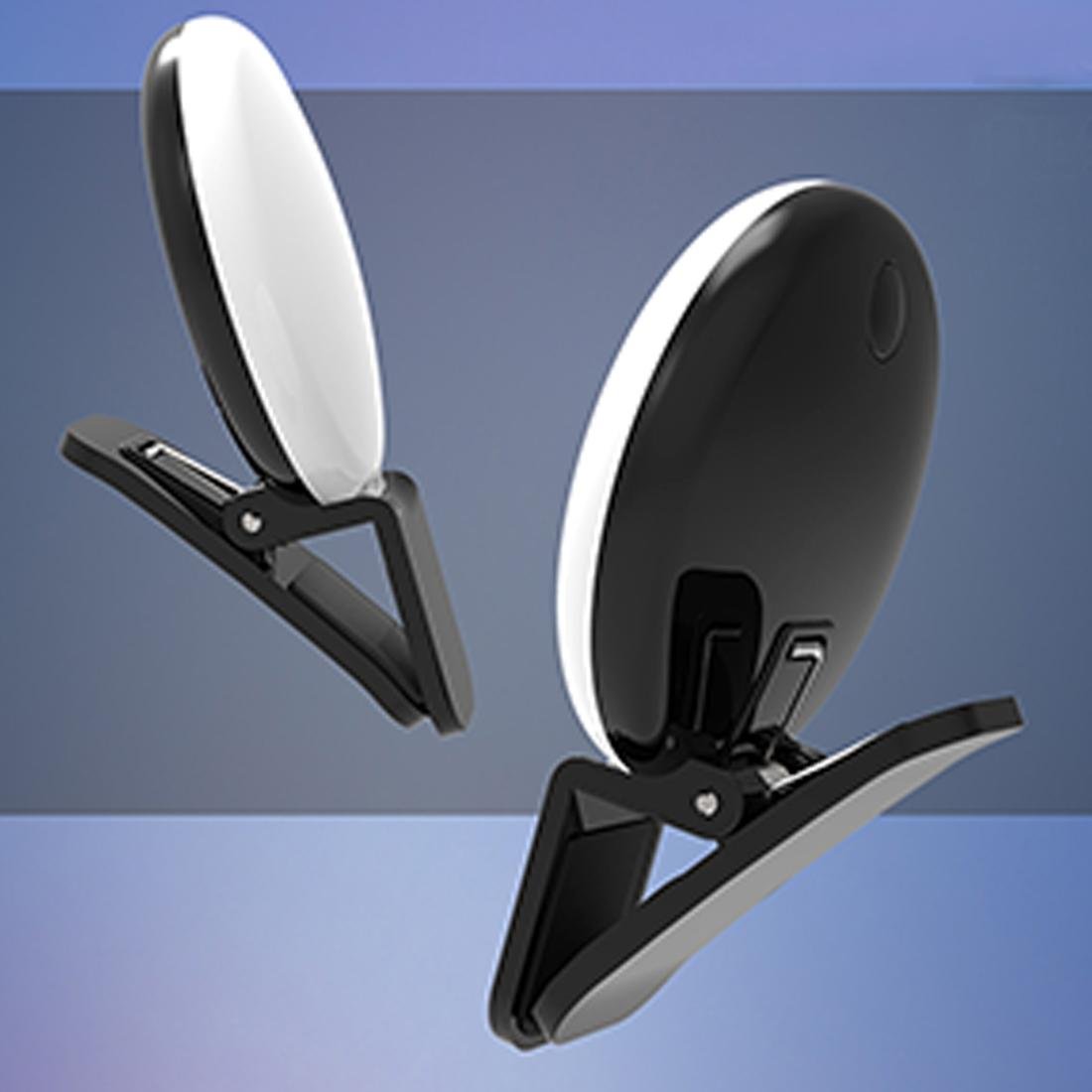 Portable Mini Beauty Light for Smartphones | 3 Brightness Levels | 9 LEDs Warm/White | iPhone, Galaxy, Huawei, Xiaomi, LG, HTC | Black