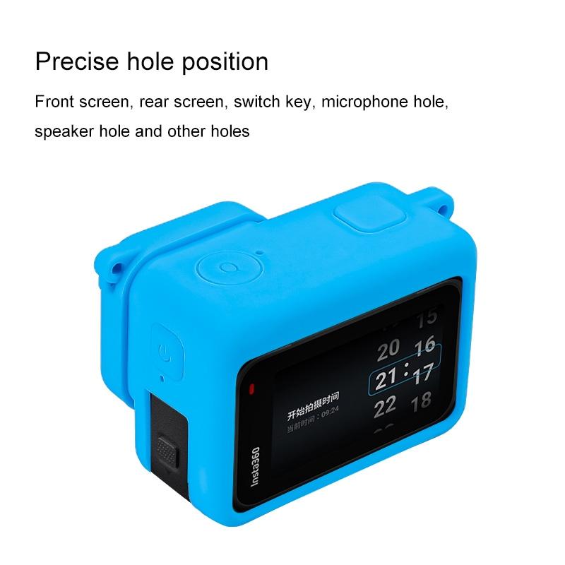 Silicone Protective Case with Lens Cap for Insta360 Ace | Black